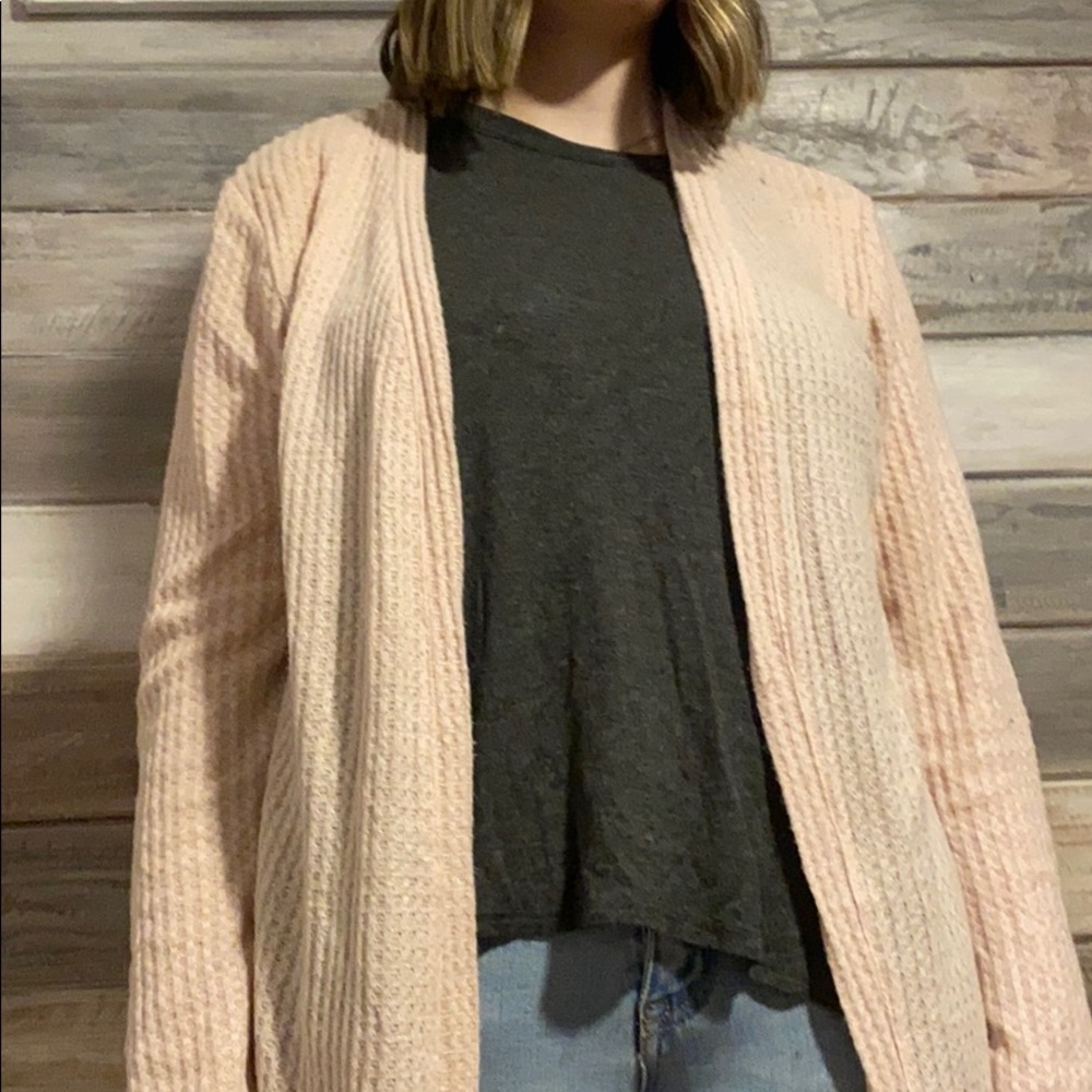 Pink cardigan